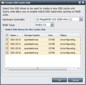 CacheCade SSD Unit Creation