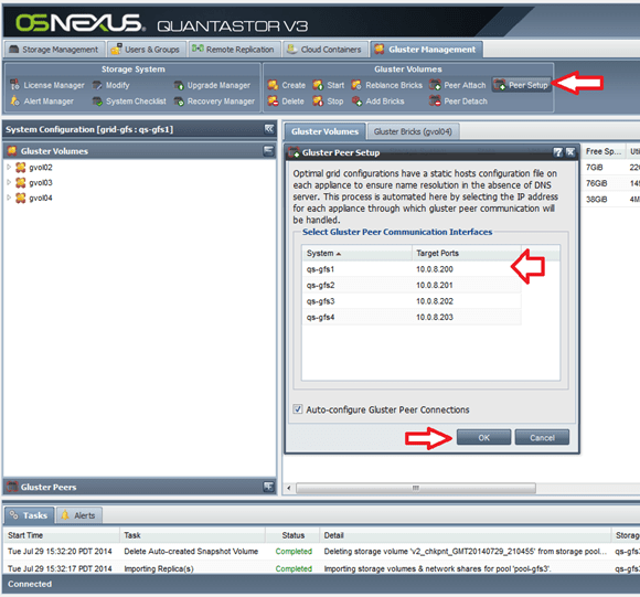 GlusterFS Peer Setup