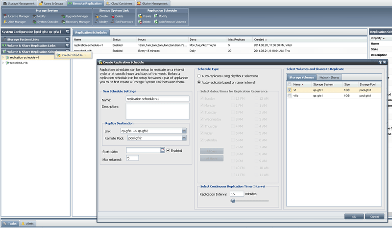 Remote Replication Schedule
