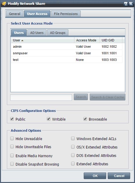 Modify Network Share
