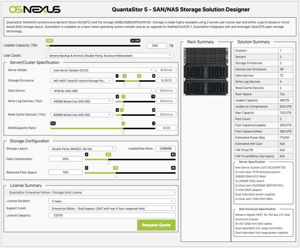 New QuantaStor Solution Design Web Apps for SDS Now&nbsp;Online
