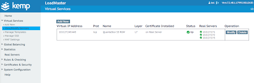 How to Setup Kemp LoadMaster on QuantaStor