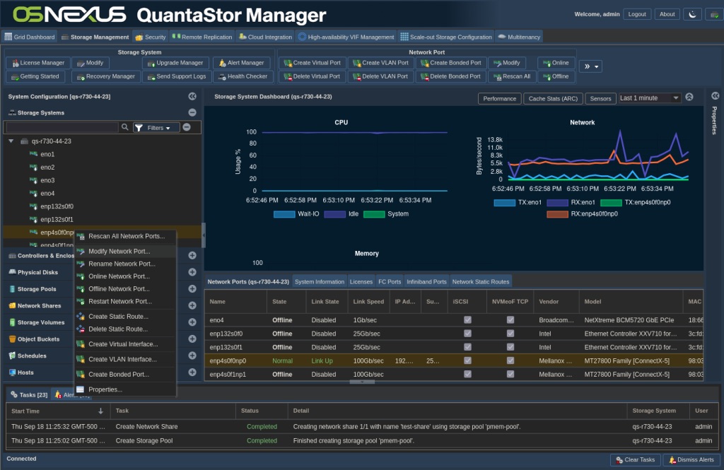 Fast, Low Latency File Storage with QuantaStor (NFS over RDMA – RoCE)